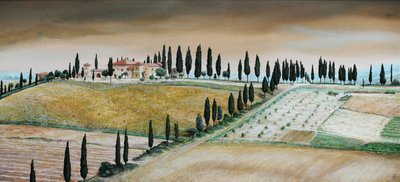 Villa on Hill, Tuscany, 2001 by Trevor Neal